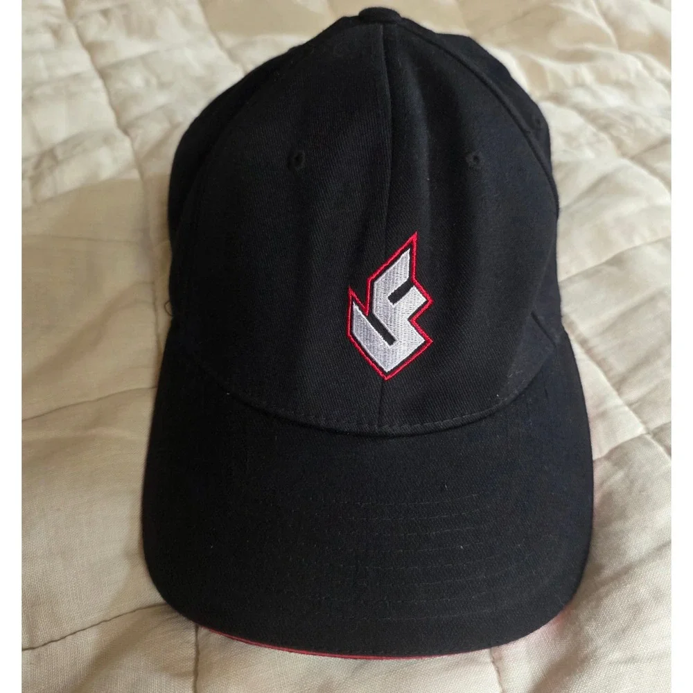 Liquid Force Baseball Cap Mens L-XL Black Excellent Flexfit Embroidered Hat